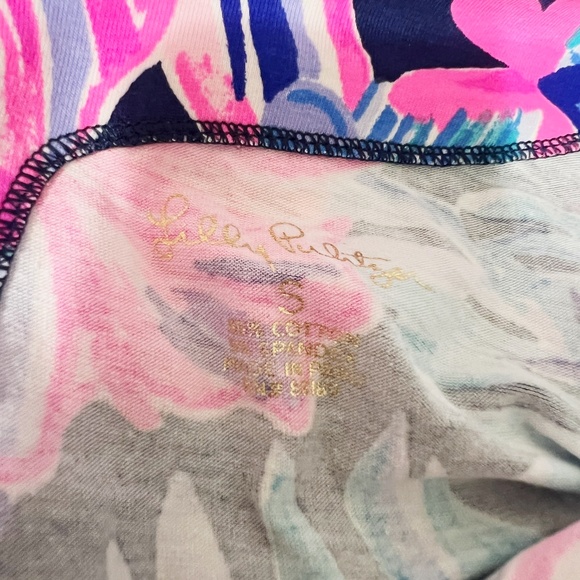 Lilly Pulitzer Waverly Ruffle Sleeve Boat Neck Blouse Multi Garden Get Away S - Picture 2 of 3